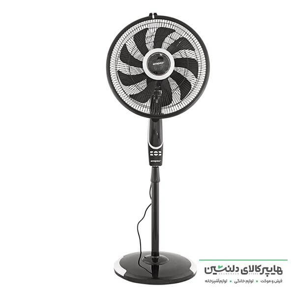 پنکه پایه دار و کنترلی مشکی ساپر 375