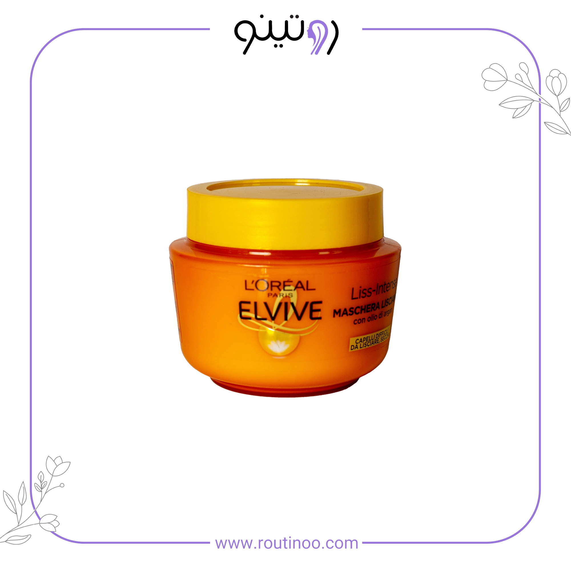 ماسک مو لورال طلایی elvive نرم و لطیف کننده روغن آرگان 300 میل