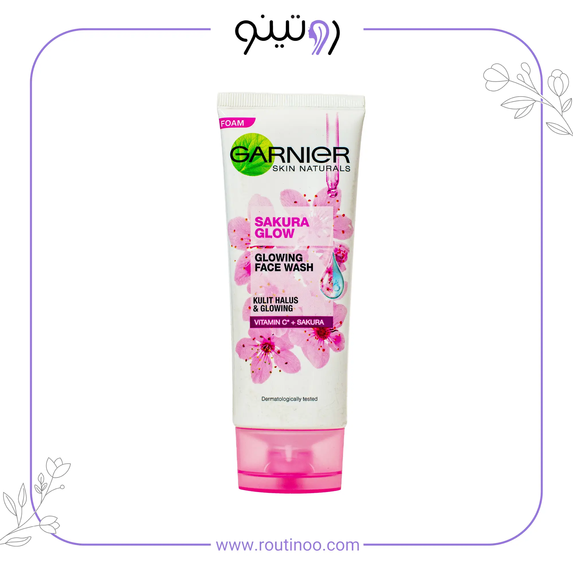شوینده ساکورا گارنیر مدل Sakura Glow حجم 100 میل