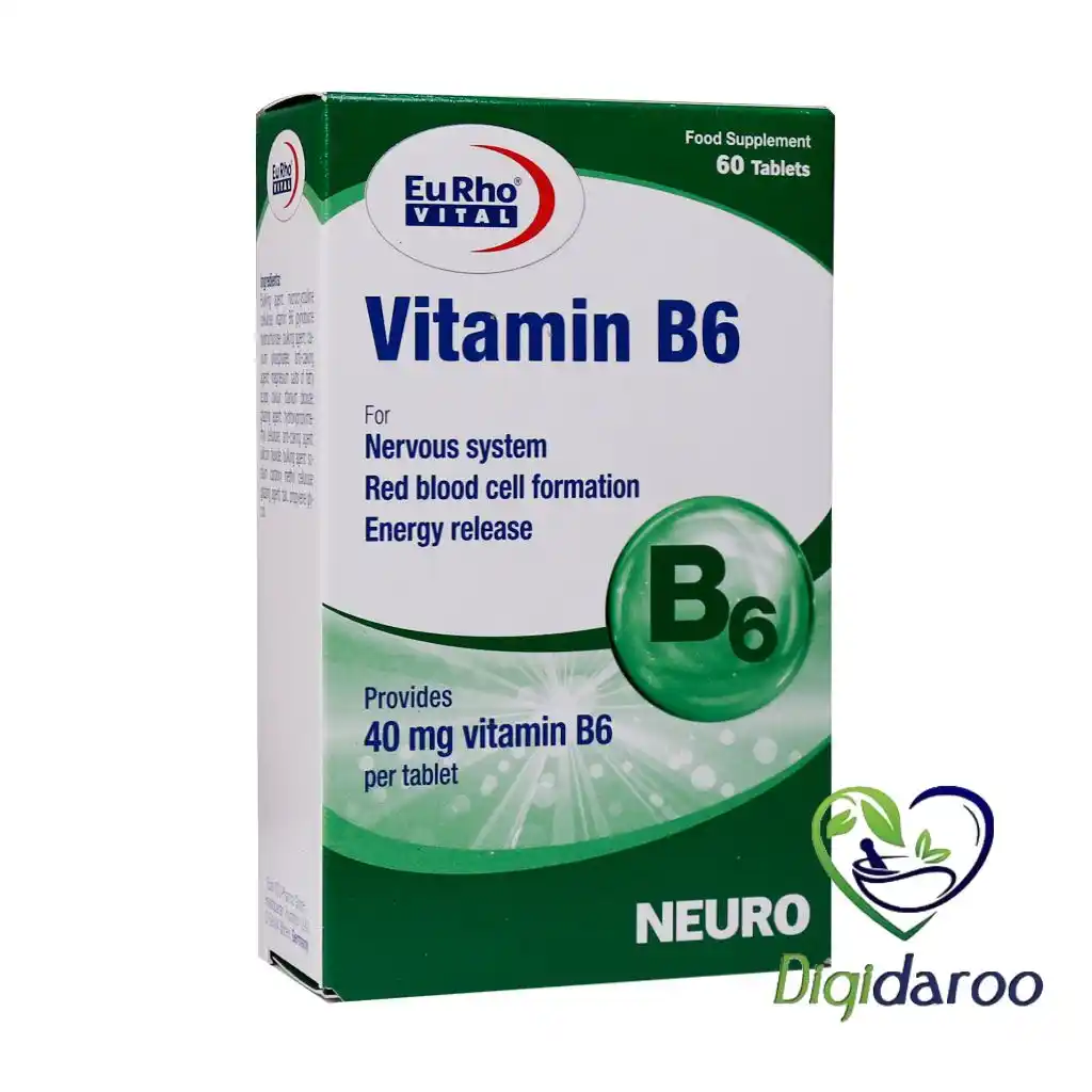 قرص ویتامین ب6 (B6) یوروویتال 60 عددی