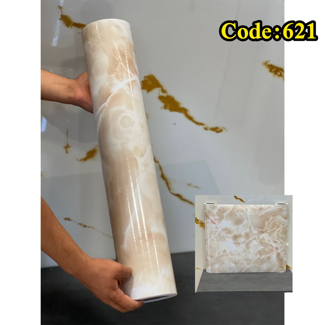برچسب طرح سنگ کرم کد 621