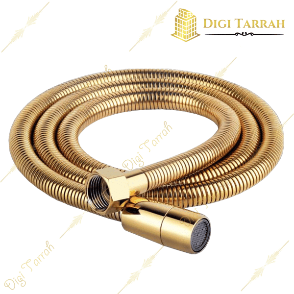شلنگ توالت طلایی براق