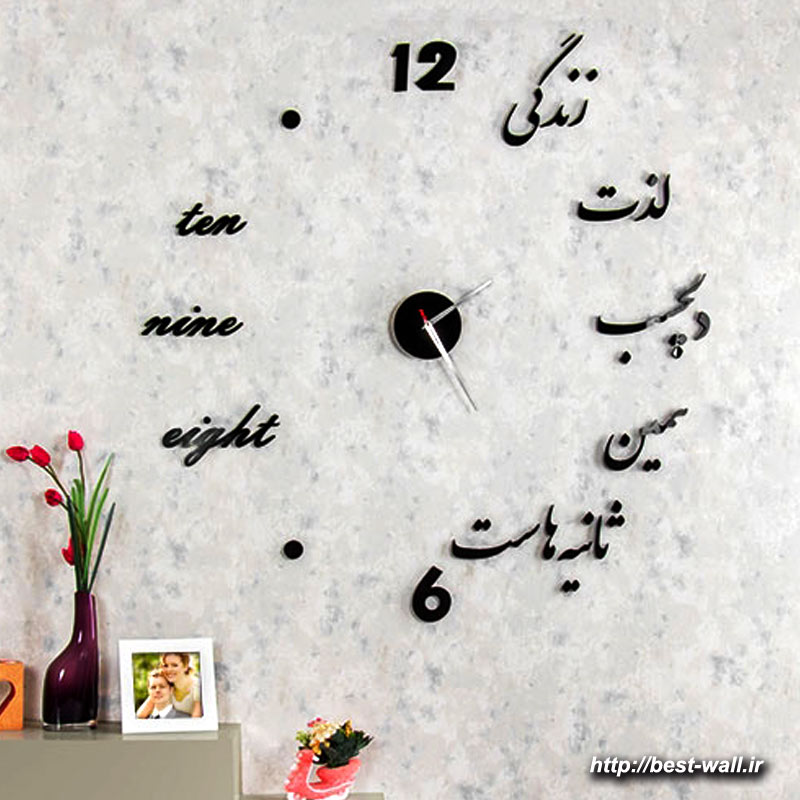 ساعت دیواری دکوراتیو طرح ثانیه ها — تصویر ۳