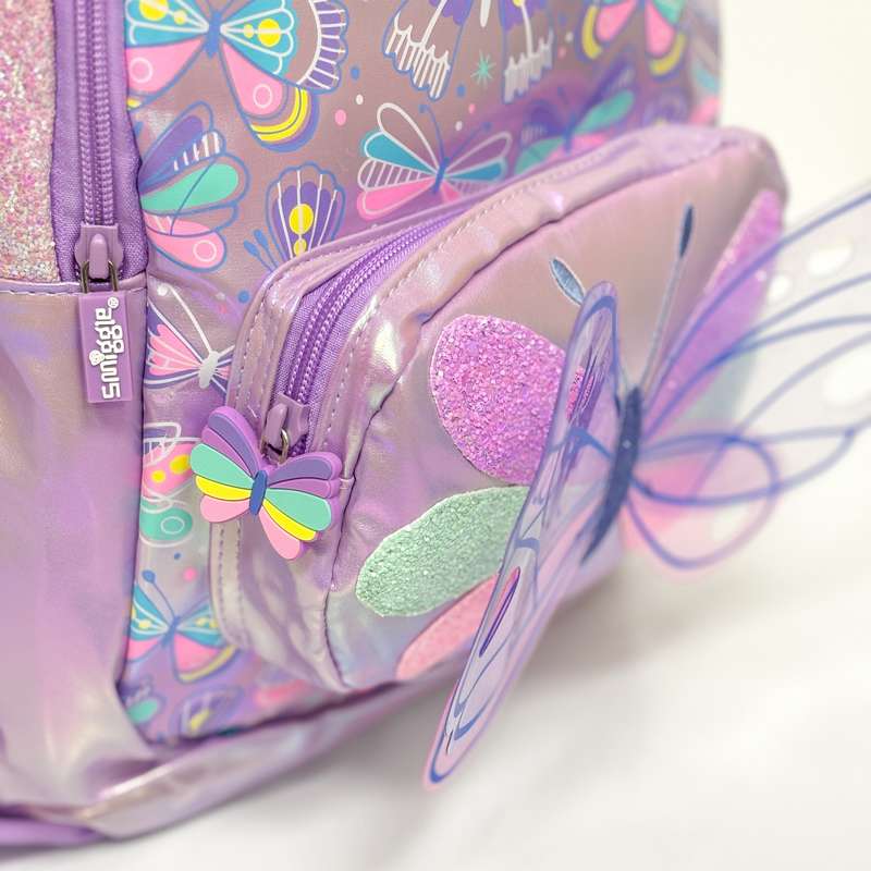 کوله دخترانه برند اسمیگل طرح پروانه کد Smiggle 1003 — تصویر ۶