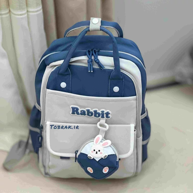 کوله پشتی روزمره همراه کیف کوچک طرح خرگوش کد rabbit 58 — تصویر ۵
