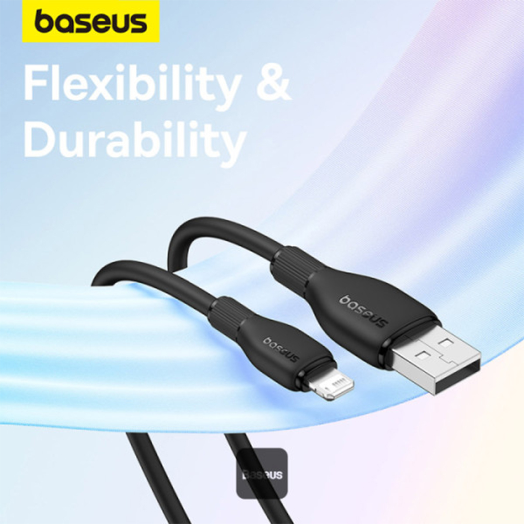 کابل شارژ USB به LIGHTNING بیسوس مدل BASEUS USB TO LIGHTNING 12W به طول 2 متر رنگ مشکی — تصویر ۵
