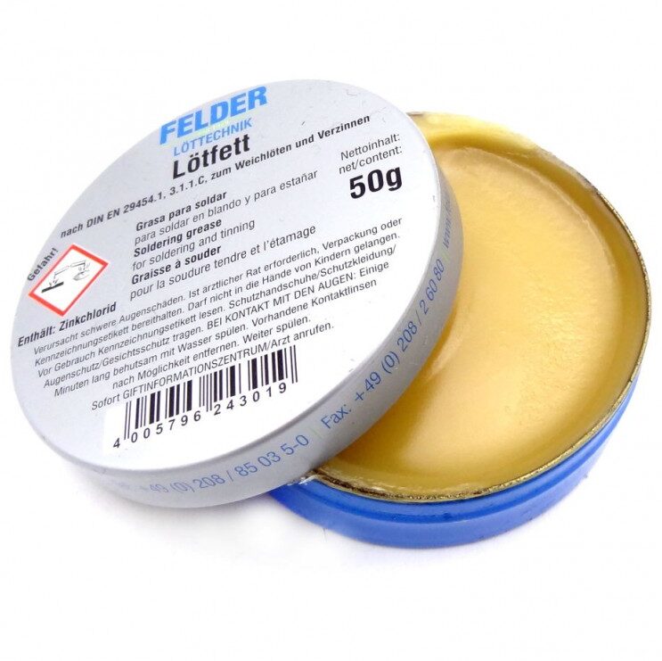 روغن لحیم لاتفت LOTFETT آلمانی 50 گرمی FELDER