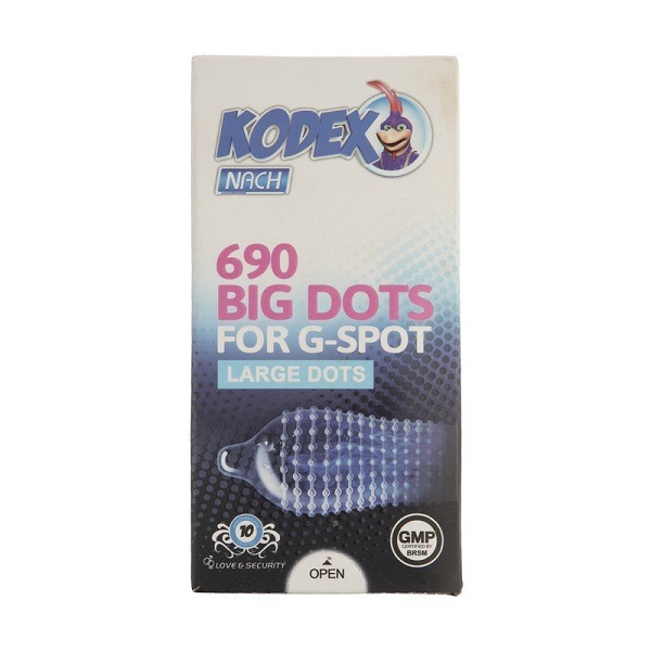 کاندوم ناچ کدکس مدل BIG DOTS بسته 12 عددی — تصویر ۲