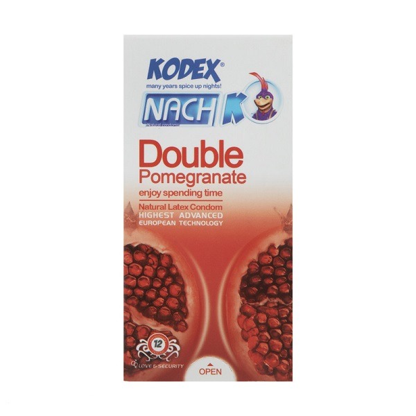 کاندوم ناچ کدکس مدل Double Pomegranate بسته 12 عددی — تصویر ۲
