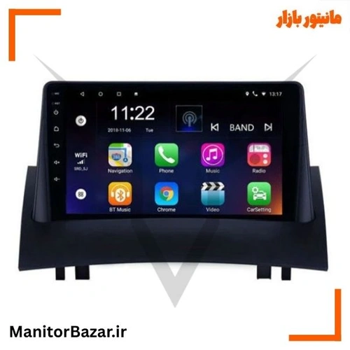 مانیتور اندروید رنو مگان + دوربین دنده عقب (دید در شب)