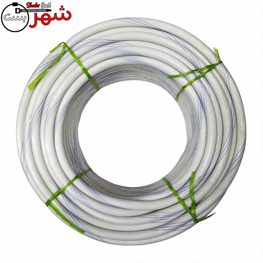 شلنگ گاز آجدار نخدار سه لایه سایز 9 | “3/8 سفید رادکار RADKAR