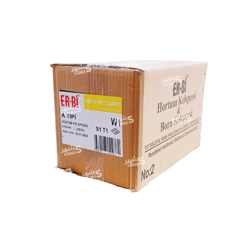 بست شلنگ فلزی آبی کوچک سایز 16/23 میلیمتر برند اربی (ER-BI) — تصویر ۵