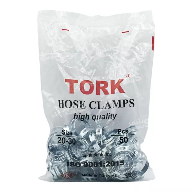 بست شلنگ فلزی سایز 20/30 میلیمتر پلوسی برند ترک (TORK) — تصویر ۳