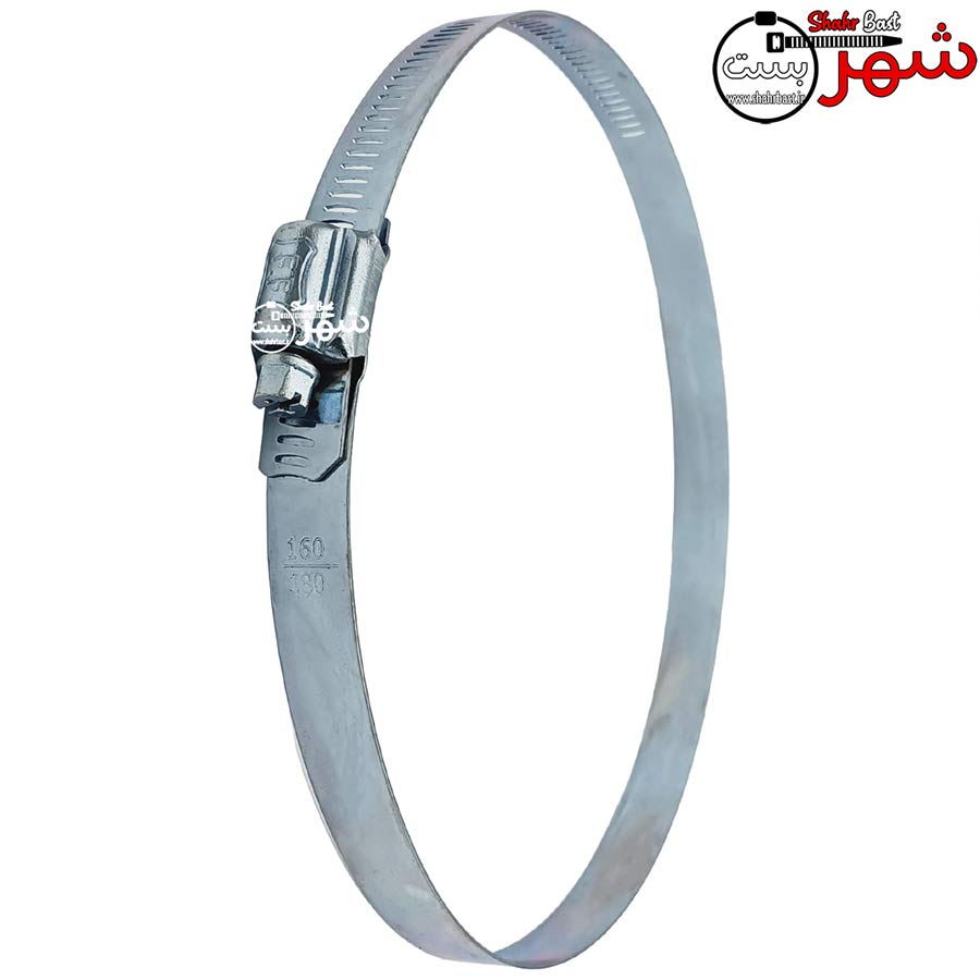 بست شلنگ فلزی سایز 160/180 میلیمتر برند اف اف (Ff) — تصویر ۲