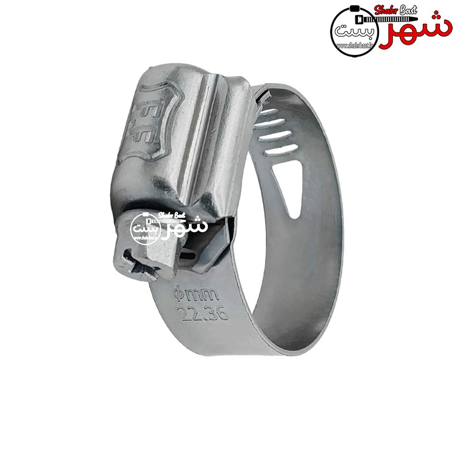 بست شلنگ فلزی سایز 22/36 میلیمتر برند اف اف (Ff)