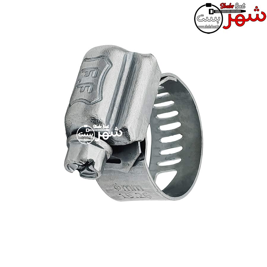 بست شلنگ فلزی سایز 19/26 میلیمتر برند اف اف (Ff)