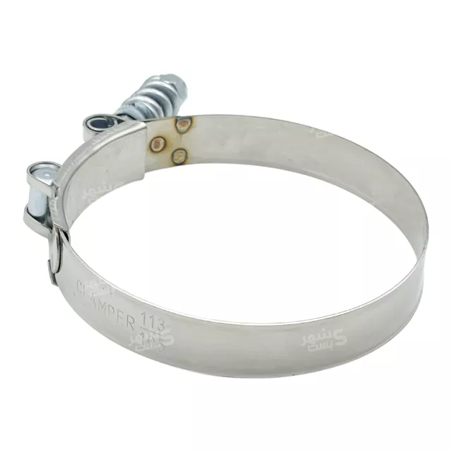 بست استیل فنردار فشار قوی کلمپر(CLAMPER) سایز۱۱۳-۱۰۵ میلیمتر — تصویر ۴