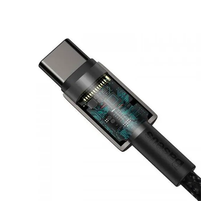 کابل شارژ Type-C به Type-باسئوس C100w مدل Tungsten Gold CATWJ-A01 — تصویر ۵
