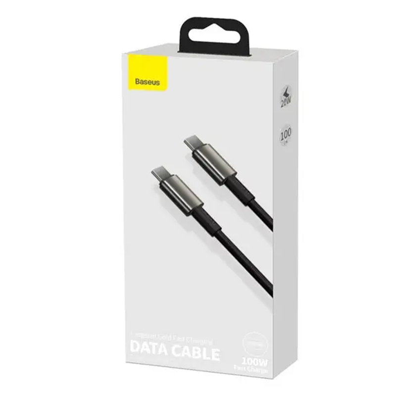 کابل شارژ Type-C به Type-باسئوس C100w مدل Tungsten Gold CATWJ-A01 — تصویر ۶