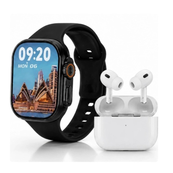 ساعت هوشمند KEQIWEAR مدل KW95 Ultra3 بهمراه ایرپاد پرو و 7 بند