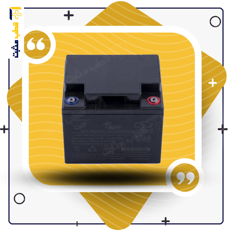 باتری یو پی اس 12 ولت 42 آمپر ساعت صبا سیلد اسید – VRLA 12V 42AH UPS BATTERY SEALED ACID SABA — تصویر ۳
