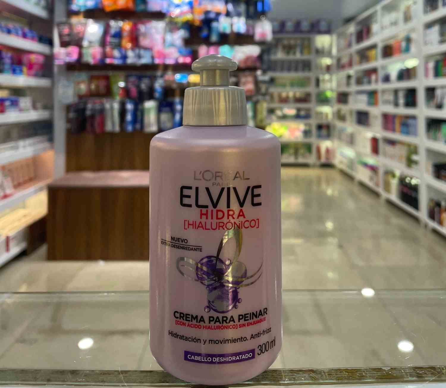 کرم مو آبرسان بدون آبکشی هیالورونیک اسید السیو لورال (L’Oréal Elvive Hydra [Hialurónico] Crema Para Peinar) حجم ۳۰۰ میلی‌لیتر
