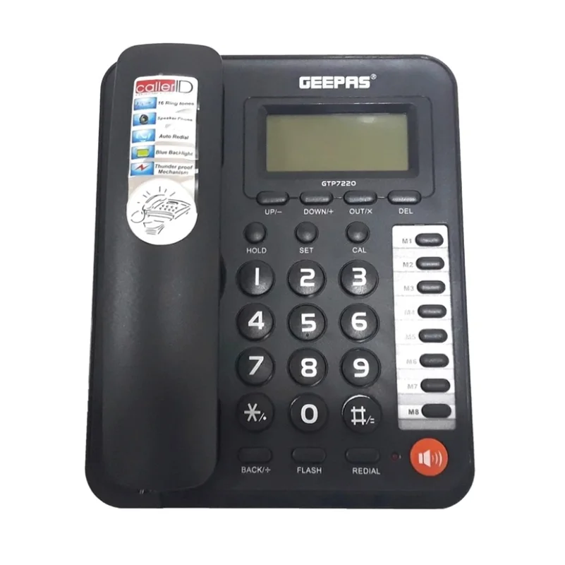 تلفن رومیزی جیپاس GTP7220 | خرید تلفن رومیزی با دفترچه شماره از ریوکالا