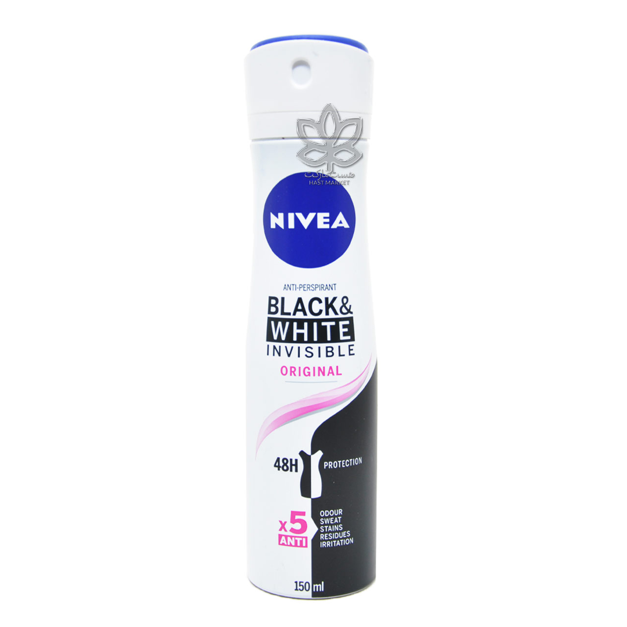 اسپری ضد تعریق آنتی باکتریال اورجینال بلک وایت 150 میل اینویزیبل نیوآ – nivea