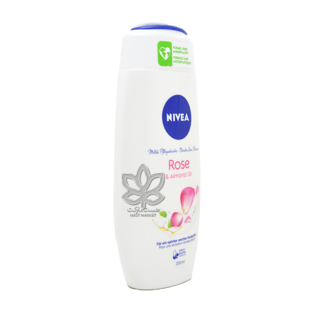 شامپو بدن کرمی مراقبت روزانه شیر بادام و گل رز 250 میل نیوآ – nivea — تصویر ۳