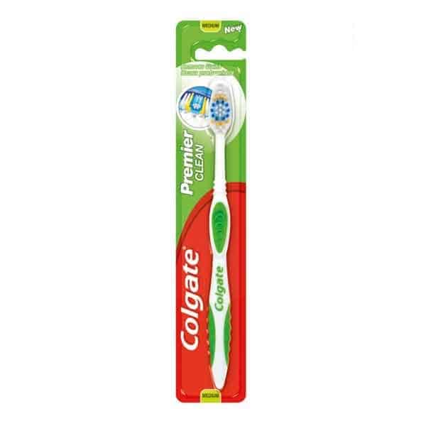 مسواک کلگیت Premier clean با برس متوسط سبز اصل