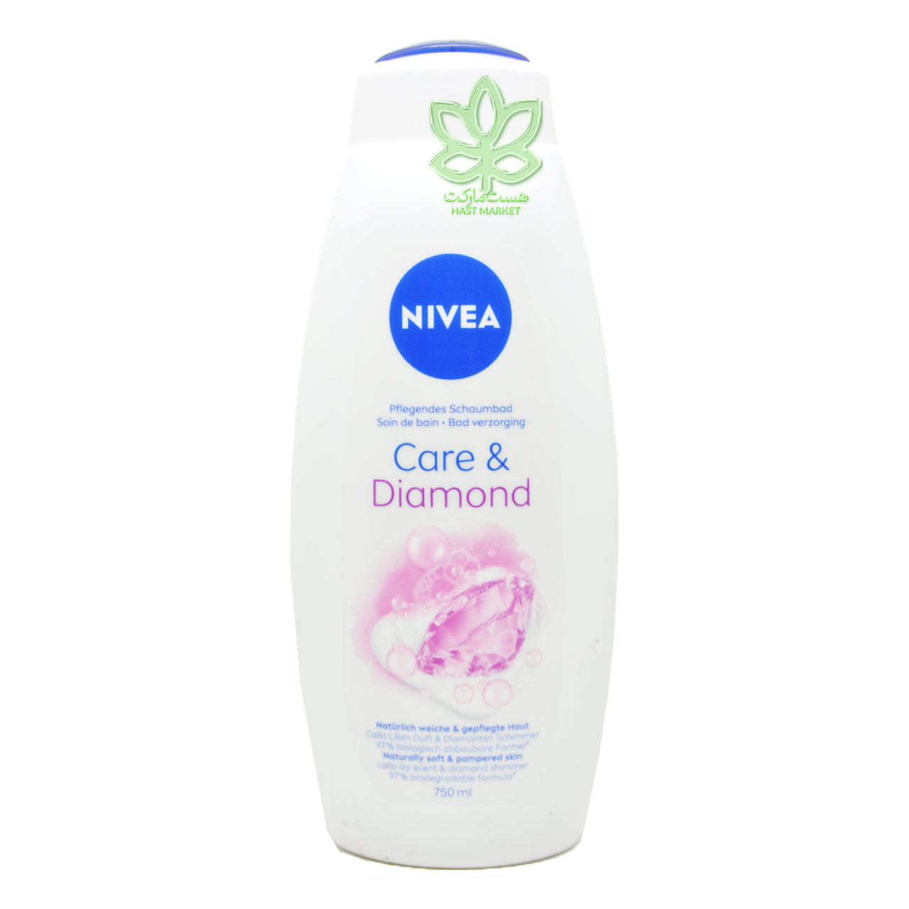 شامپو بدن کرمی درخشان کننده الماس 750 میل نیوآ – nivea