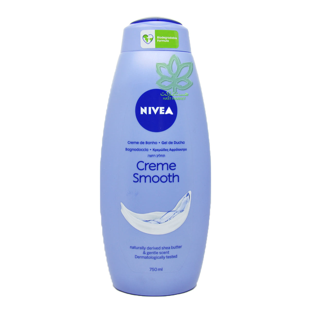 شامپو بدن کرمی نرم کننده با شی باتر 750 میل نیوآ – nivea