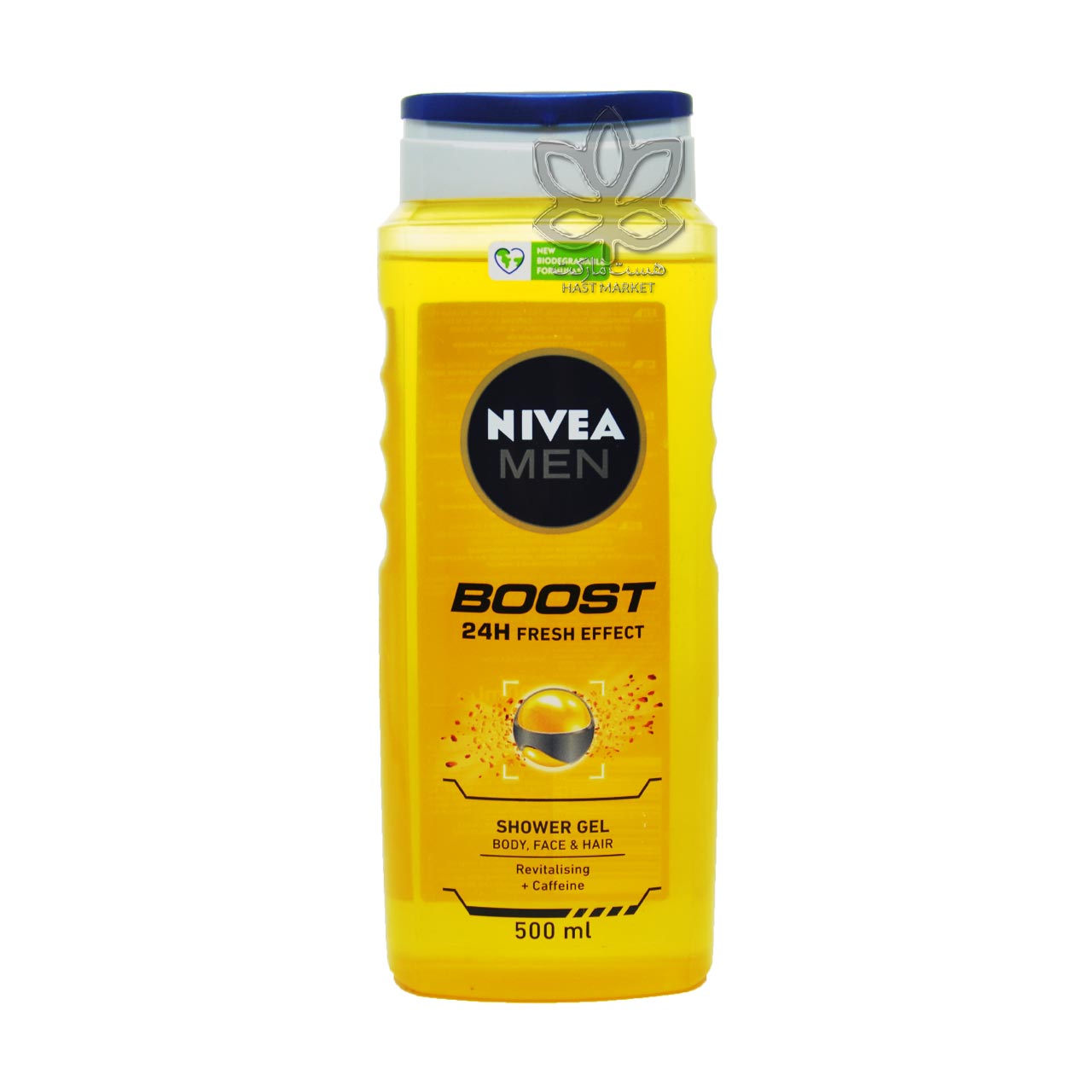 شامپو سر و بدن آقایان شاداب کننده بوست ( حاوی کافئین ) ۵۰۰ میل نیوآ – nivea