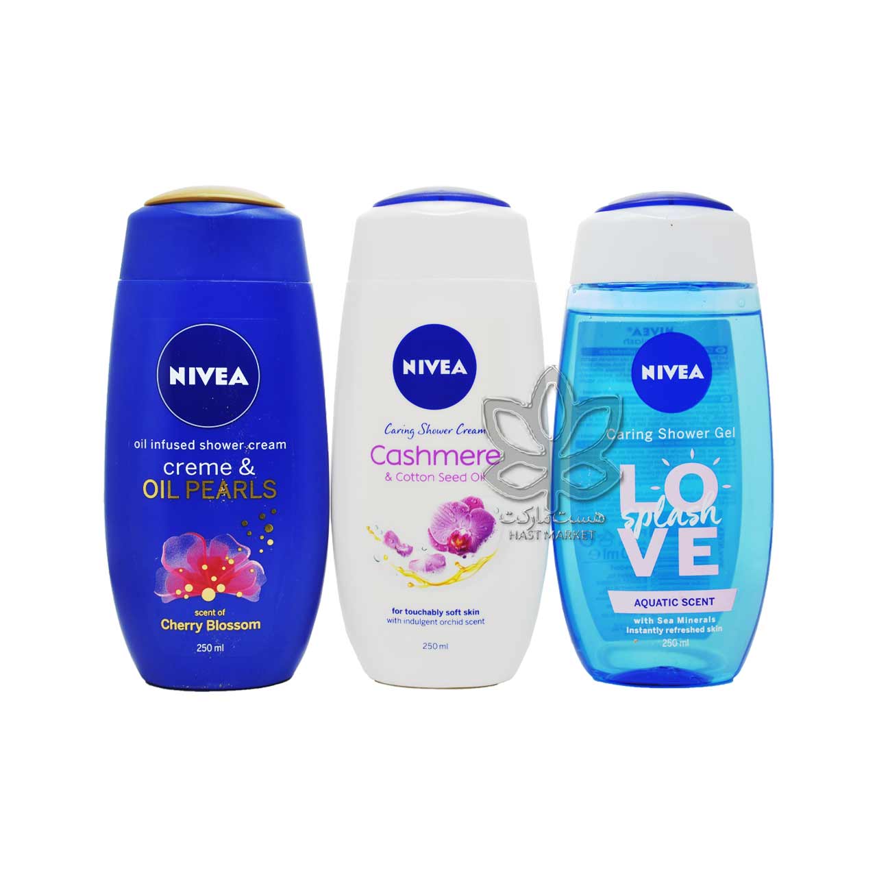 شامپو بدن مغذی روغن و کرم با رایحه شکوفه گیلاس ۲۵۰ میل نیوآ – nivea — تصویر ۴