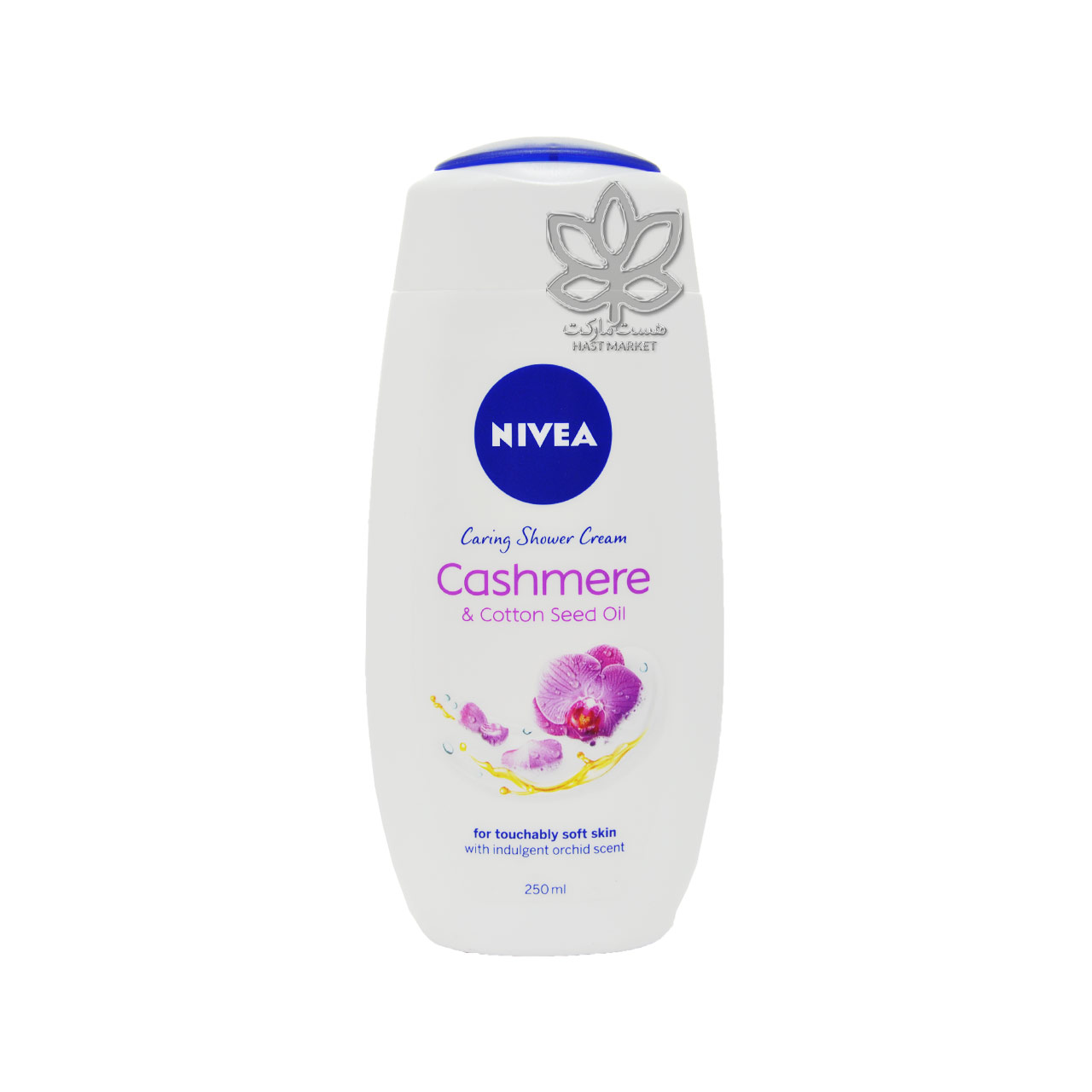 شامپو بدن روغن پنبه دانه و کشمیر با رایحه ارکیده ۲۵۰ میل نیوآ – nivea