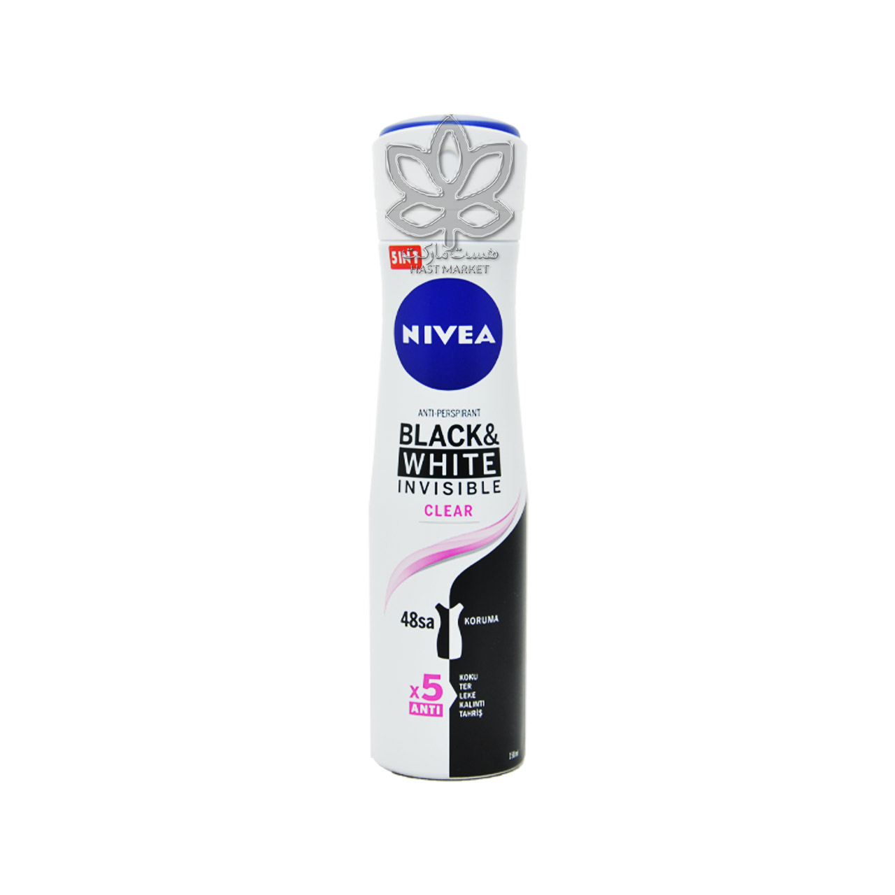 اسپری ضد تعریق کلییر بلک وایت ۱۵۰ میل اینویزیبل نیوآ – nivea