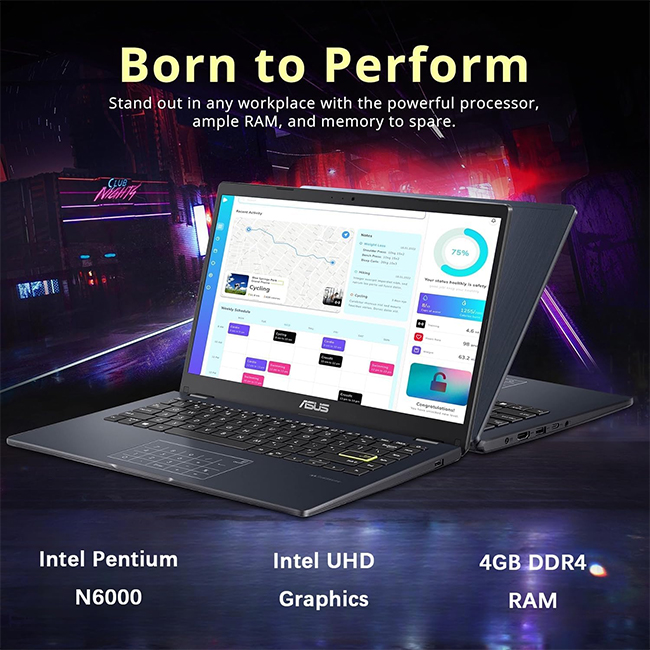 لپ‌ تاپ 14 اینچی ایسوس مدل Vivobook Go 14 E410KA-PM464 Pentium N4500 4GB-64GB-INTEL