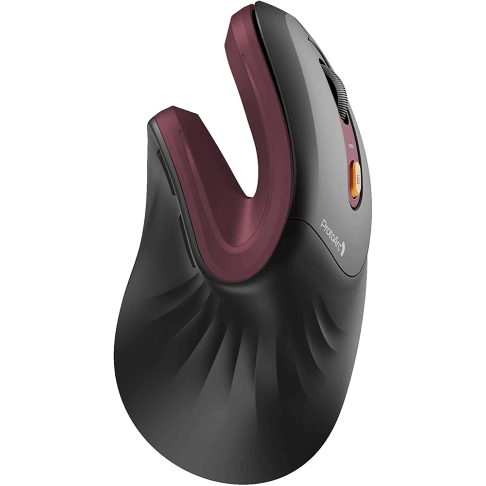 ماوس عمودی ارگونومیک ProtoArc EM11 NL | بی‌سیم، سه‌دستگاهه و شارژی (سفید طلایی) — تصویر ۳