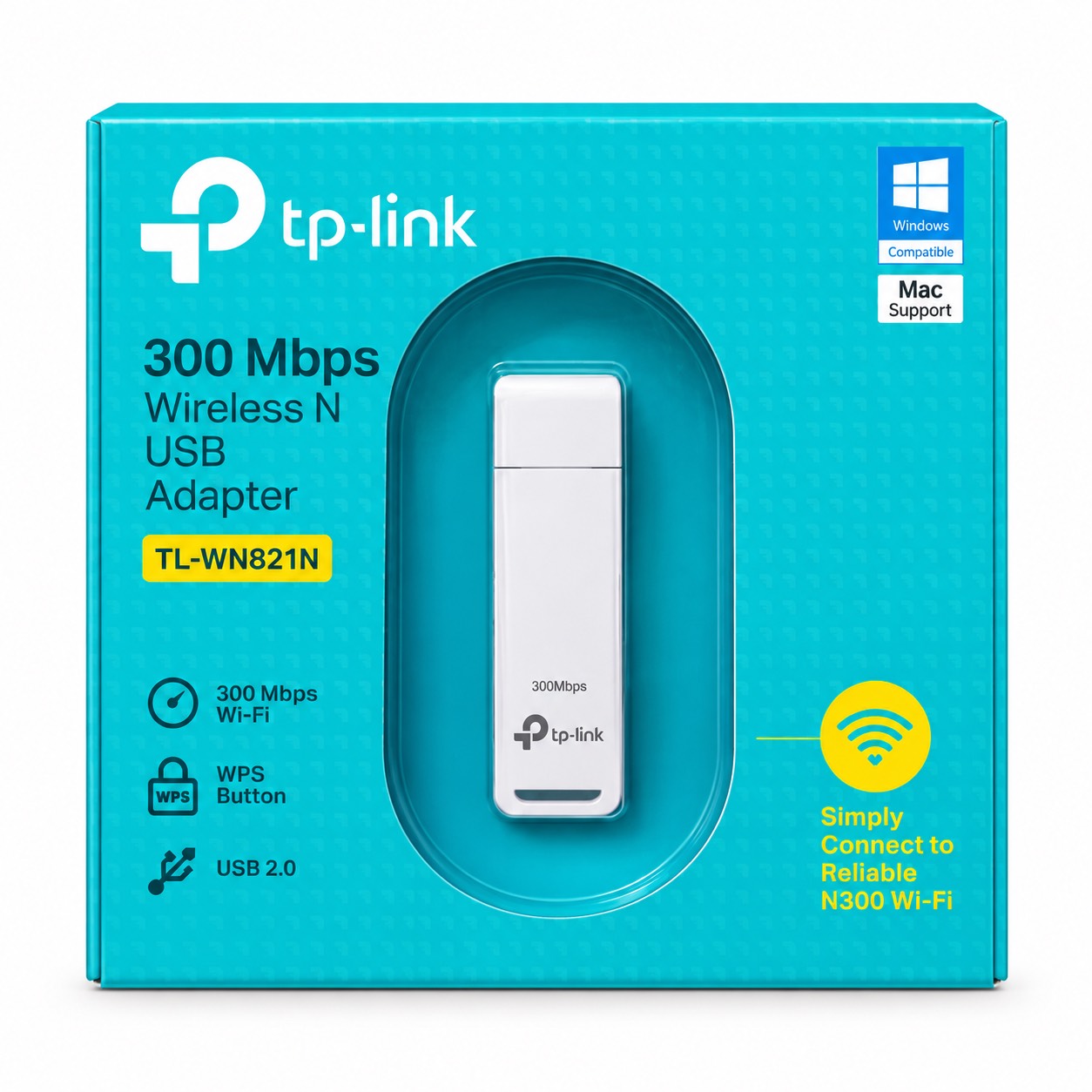 کارت شبکه USB وایرلس TP-Link TL-WN821N سرعت 300Mbps