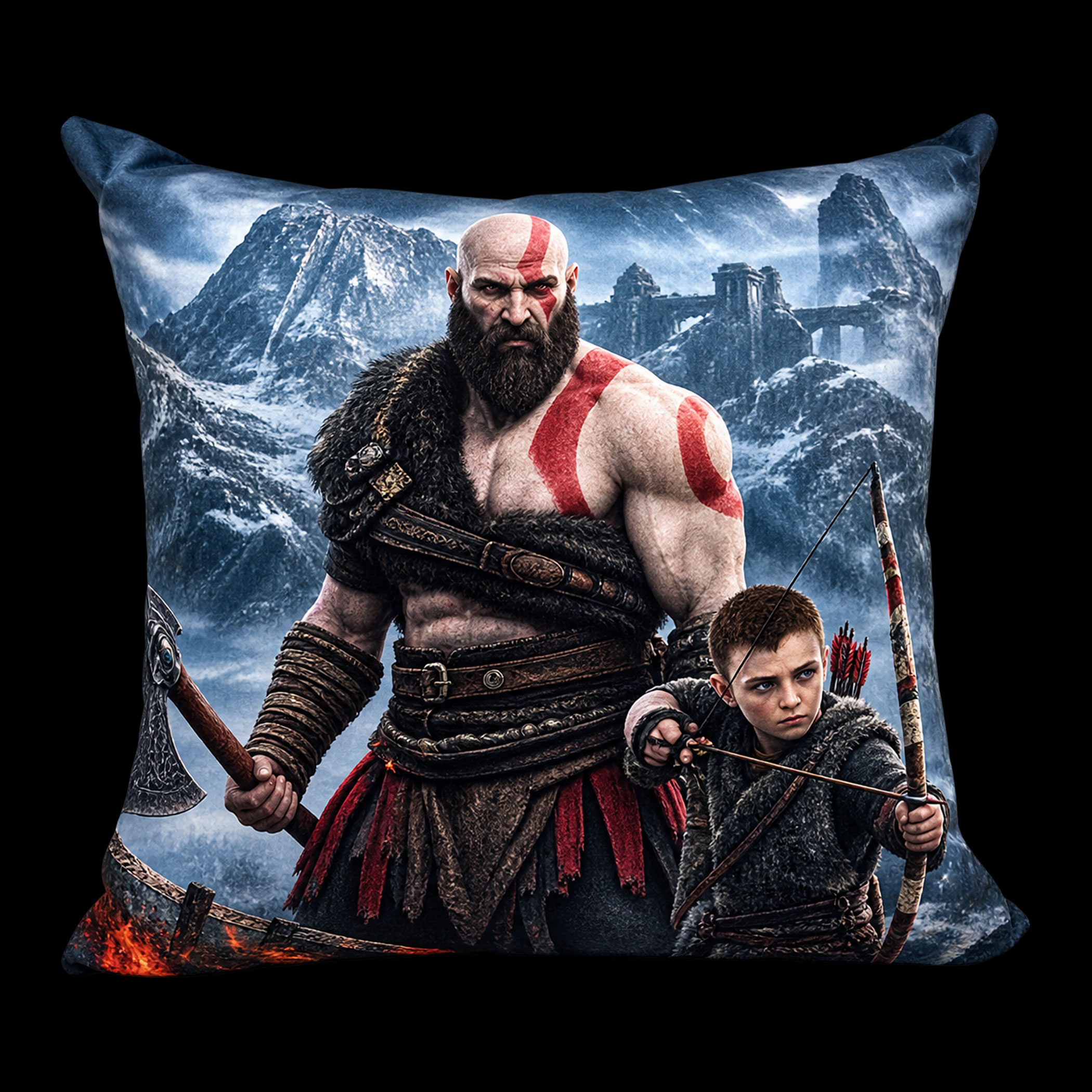 کوسن گیمینگ طرح God of War وارداتی و برش خورده
