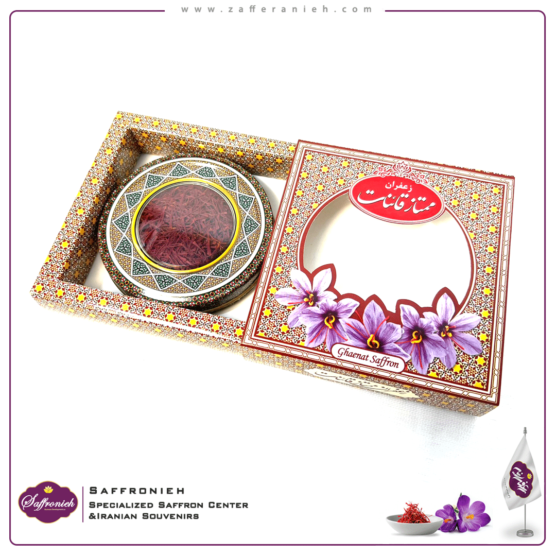 زعفران سوپرنگین صادراتی با قوطی و باکس مقوایی ( یک مثقالی )