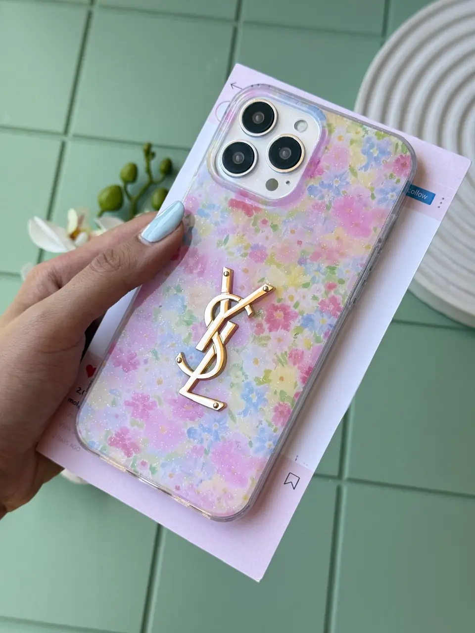 قاب YSL Pink Garden (کدC2244) — تصویر ۲