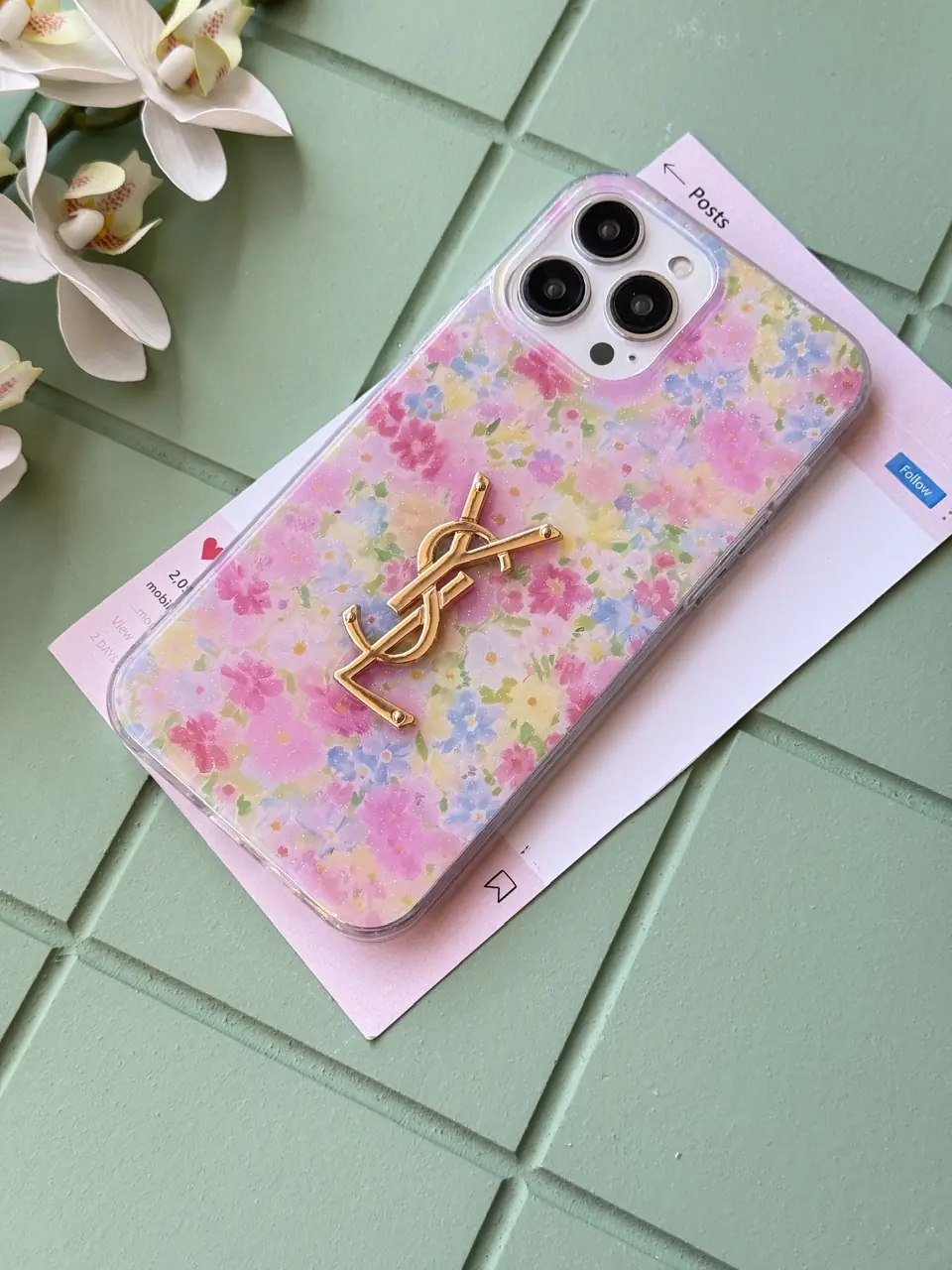 قاب YSL Pink Garden (کدC2244) — تصویر ۳
