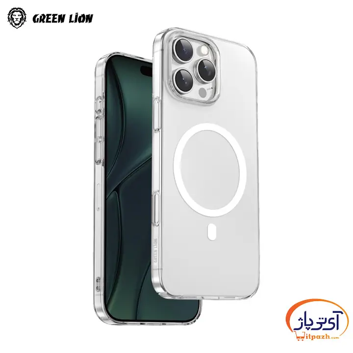قاب شفاف کریستالی-ژله ای Magsafe DELGADO گرین لاین iPhone 16 Pro
