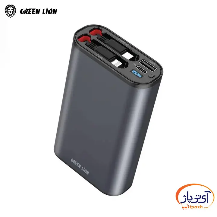 پاوربانک گرین لاین Retractable 22.5W ظرفیت 10000mAh