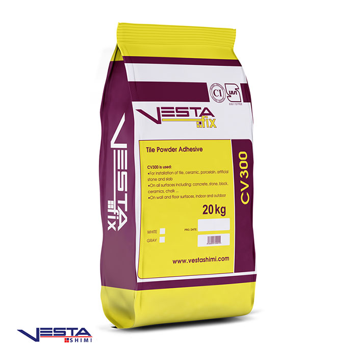 چسب کاشی پودری استاندارد CV300 وستا شیمی – چسب سنگ و سرامیک — تصویر ۲