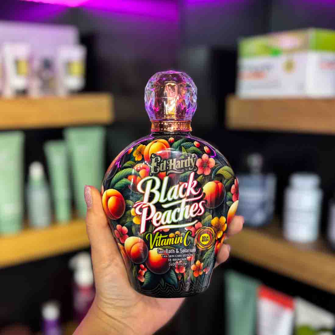 لوسیون سولاریوم ادهاردی مدل Black PEACHES حجم 400 میل کد (3126)