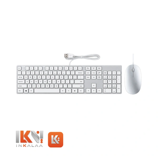 ست کیبورد و موس سیمی اپل مدل Apple Wired Keyboard A1048 (FAT) + Mouse