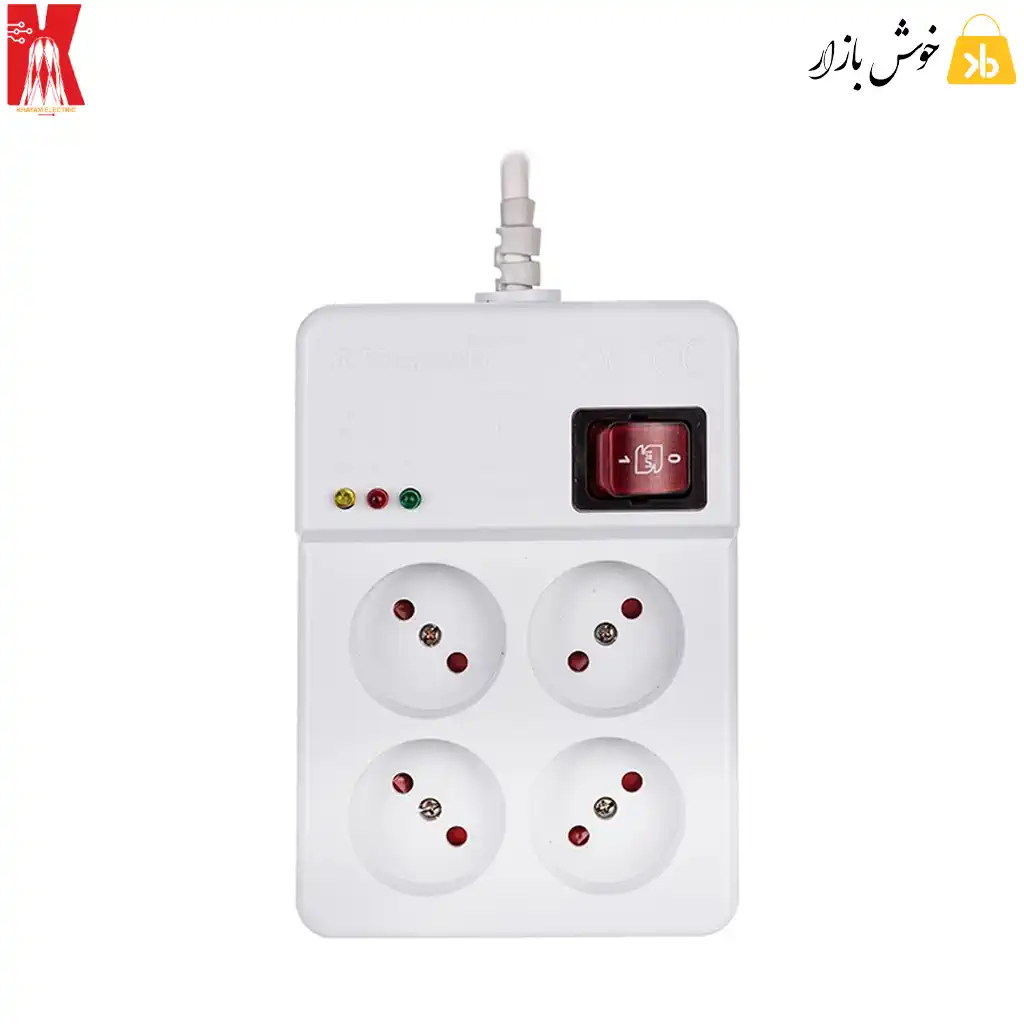 محافظ برق یخچال و فریزر خیام الکتریک مدل KH8021 با قفل کودک و کابل 1.8 متر