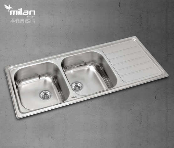 سینک ظرفشویی توکار استیل میلان مدل 1020